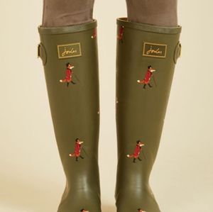 Joules molly welly green fox rain boots